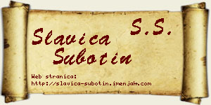 Slavica Subotin vizit kartica